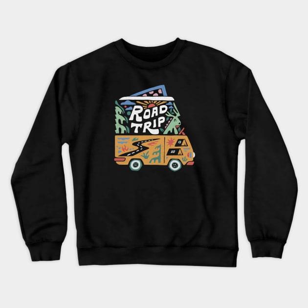 Road Trip Crewneck Sweatshirt by skitchman